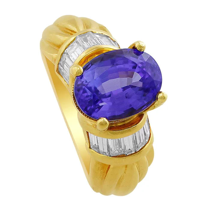 CJ Charles Jewelers Rings 3ct Tanzanite Diamond Ring