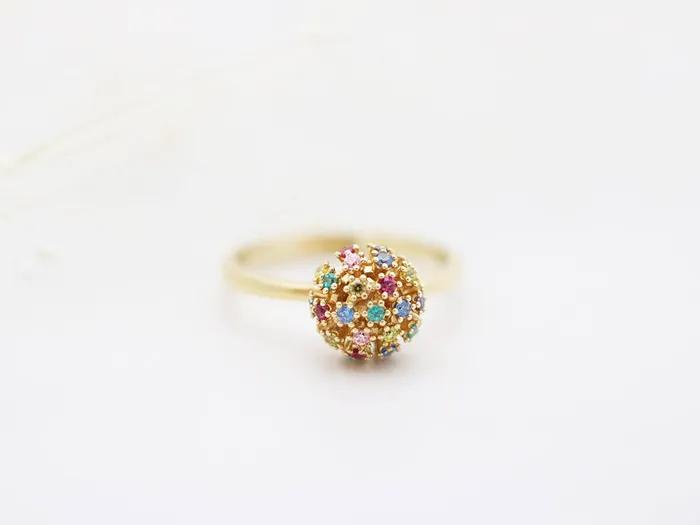 MinimalBijoux Rings 14K Gold multiple CZ Ring
