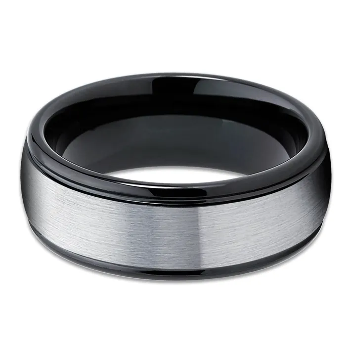 Rings Clean Casting Jewelry Tungsten Wedding Ring Black Tungsten Ring Tungsten Carbide Ring Silver Ring